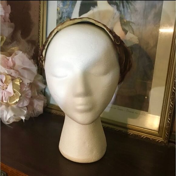 VINTAGE 1960'S PHEASANT FEATHER HEAD BAND - Picture 2 of 7